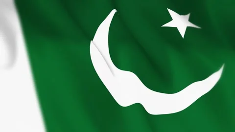 Pakistan Flag Seamless Loop 4k 60fps on Sky Background Stock Footage 340346537
