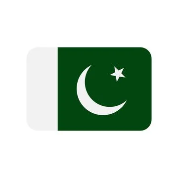 Pakistan flag vector icon on white background Stock Illustration