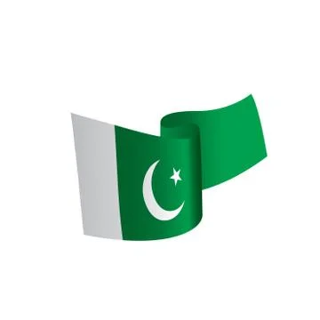Pakistan flag, vector illustration Stock Illustration