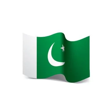 Pakistan flag, vector illustration Stock Illustration