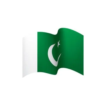 Pakistan flag, vector illustration Stock Illustration