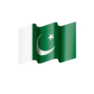 Pakistan flag, vector illustration Stock Illustration