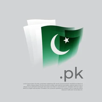 Pakistan flag. Vector stylized design national poster. Abstract pakistani flag Illustrazione stock