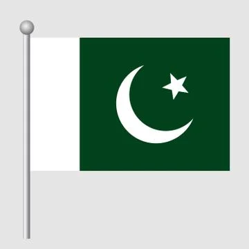 Pakistan flag vector template background realistic copy Stock Illustration