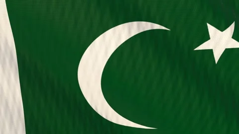 Pakistan flag waving white background loop Stock-Footage 342962938