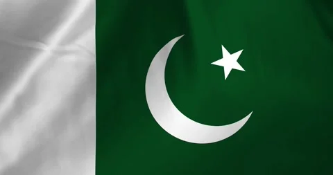 Pakistan flag waving with the wind background loop video animation Video stock 327173287