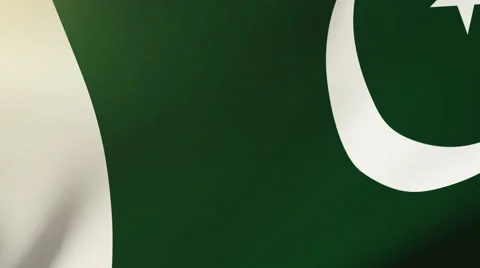 Pakistan flag waving in the wind. Looping sun rises style.  Animation loop Vídeos de archivo 48591632