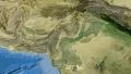 Pakistan, glide over the map, outlined 4k or 4k+ Resolution