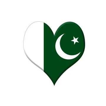 Pakistan heart. Stock Illustration