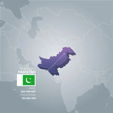 Pakistan information map. Stock Illustration