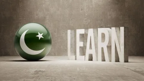 Pakistan. Learn Concept. Stock Illustration