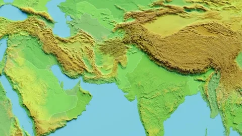 Pakistan Map 3D animated with Borders Stock Footage 348529883