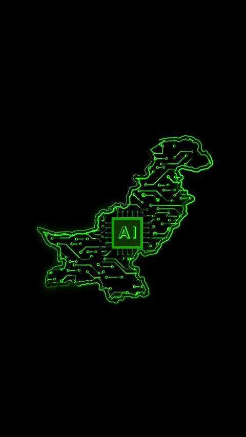Pakistan Map AI Chipset Technology Opener Vídeo Stock 337172353