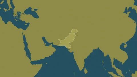 Pakistan map - extract. Border. Pattern. Stock Footage 149216871