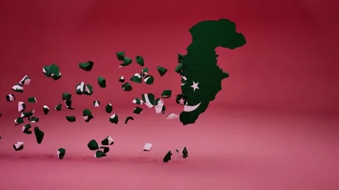 Pakistan Map With Flag Stock Footage 323636178