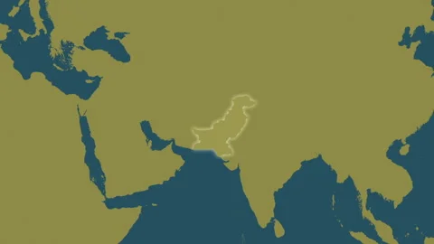 Pakistan map - glide. Glow. Pattern. Stock Footage 177914836