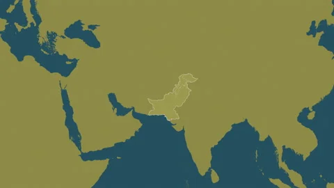 Pakistan map - glide. Regions. Pattern. Stock Footage 149219753