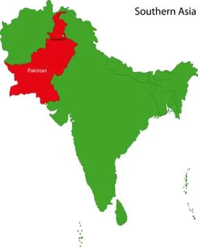Pakistan map Stock Illustration