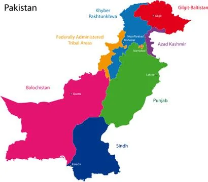 Pakistan map Stock Illustration