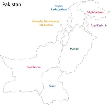 Pakistan map Stock Illustration