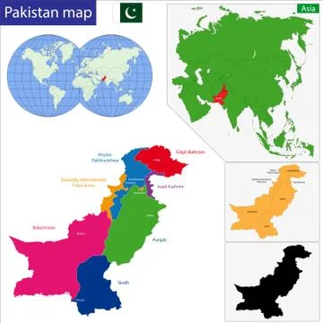 Pakistan map Stock Illustration