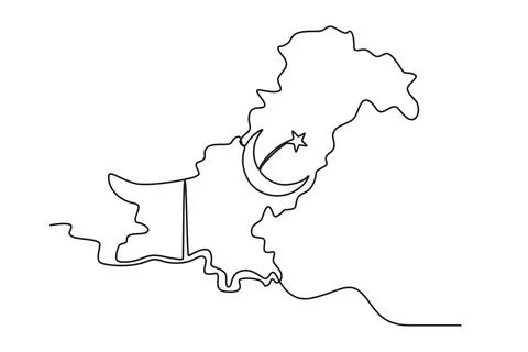 Pakistan map Stock Illustration