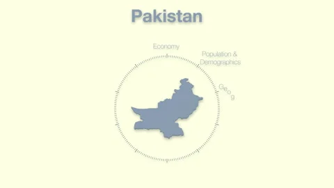 Pakistan MAP revealingmotion graphics data elements Stock Footage 339871229