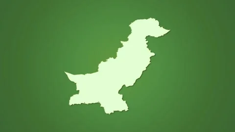 Pakistan map with single land area using colors on dark background Stock Footage 288193683