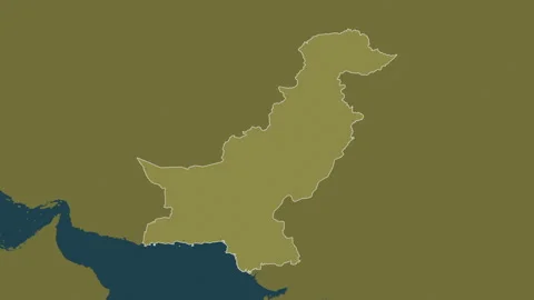 Pakistan map - solid. Border. Pattern. Stock Footage 273367576