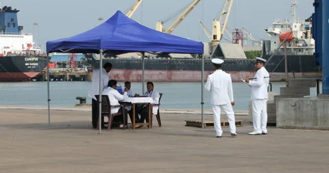 Pakistan Navy at Harbor Stock Footage 317563498