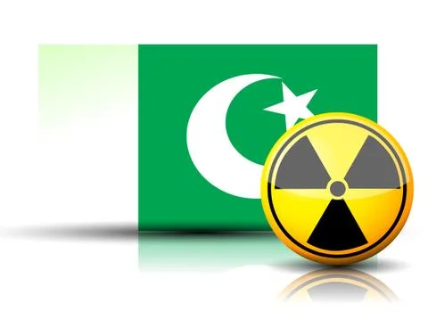 Pakistan nuclear flag Stock Illustration