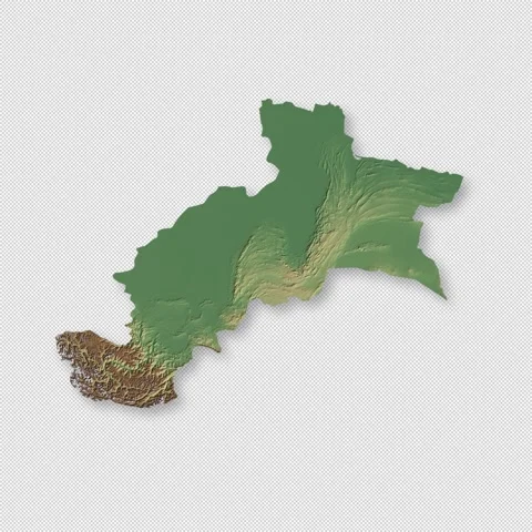 Pakistan Rotating 3D Relief Map Seamless Loop, Alpha Channel 4K 스톡 동영상 340705165