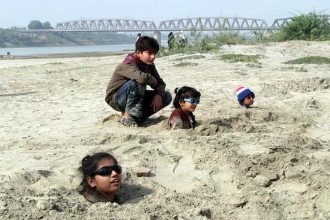 Pakistan Solar Eclipse - Jan 2010 Foto stock