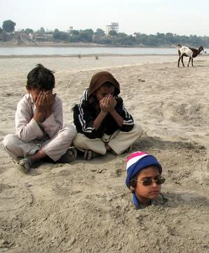 Pakistan Solar Eclipse - Jan 2010 Foto stock
