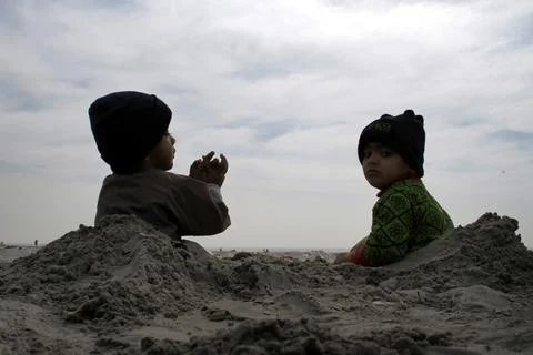Pakistan Solar Eclipse - Jan 2010 Foto stock