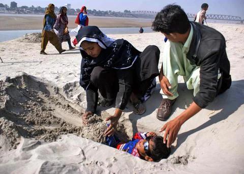 Pakistan Solar Eclipse - Jan 2011 Foto stock