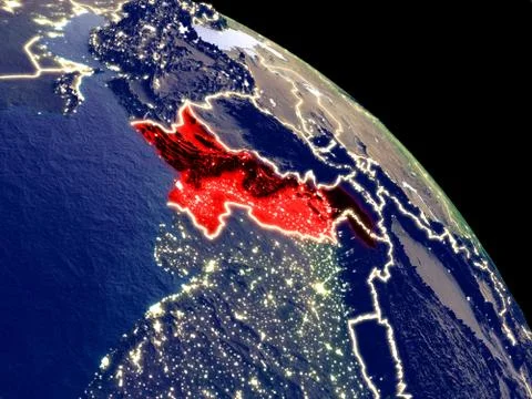 Pakistan from space Stock Photos