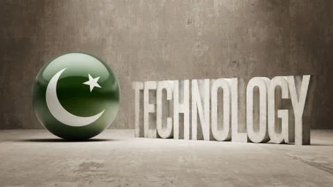 Pakistan. Technology Concept. Stock Illustration