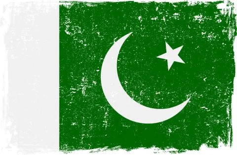 Pakistan Vector Flag on White Stock Illustration