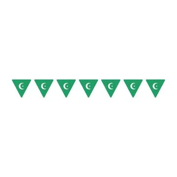Pakistan vector flat illustration on the white background Stock Illustration