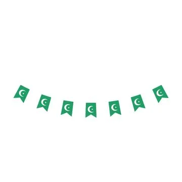 Pakistan vector flat illustration on the white background Stock Illustration