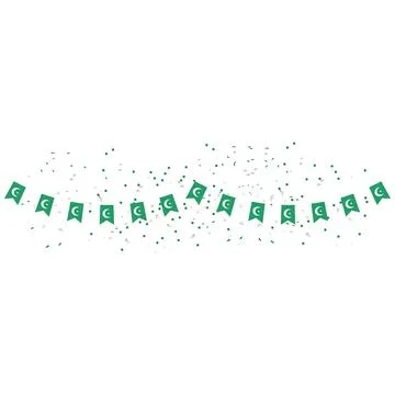 Pakistan vector flat illustration on the white background Stock Illustration