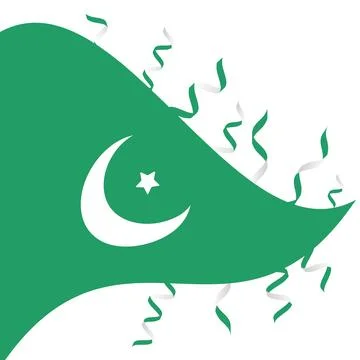 Pakistan vector flat illustration on the white background Stock Illustration