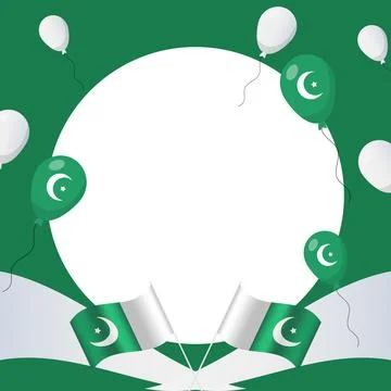 Pakistan vector illustration, frame or banner for social media Stock Illustration
