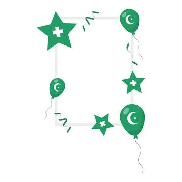 Pakistan vector illustration, frame or banner for social media Stock Illustration