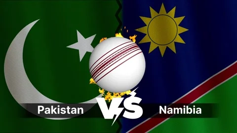 Pakistan Vs Namibia Match , Namibia Vs Pakistan cricket match Stock Footage 310388026