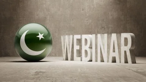 Pakistan. Webinar Concept. Stock Illustration