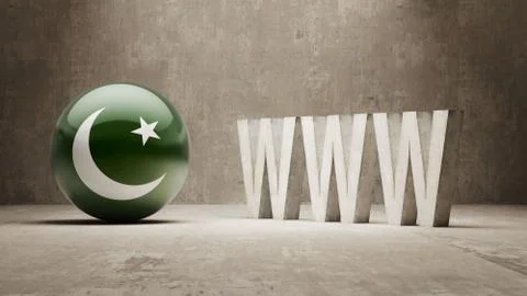 Pakistan. WWW Concept. Stock Illustration