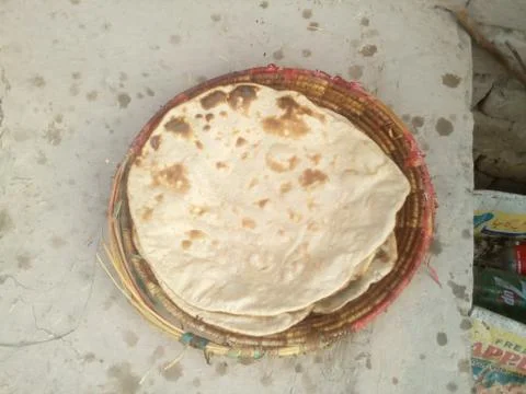 This is Pakistani bread which is called tanori roti Foto stock