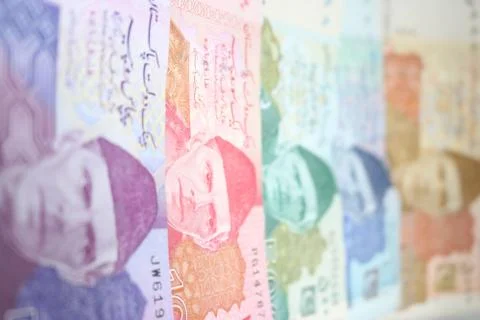 Pakistani currency mix note bundle Stock Photos